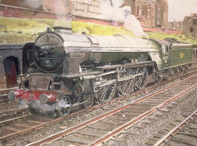 A1 Majesty, Osprey 60131 at Camden MPD, London by Kevin Guild of Railway Artist Parrish